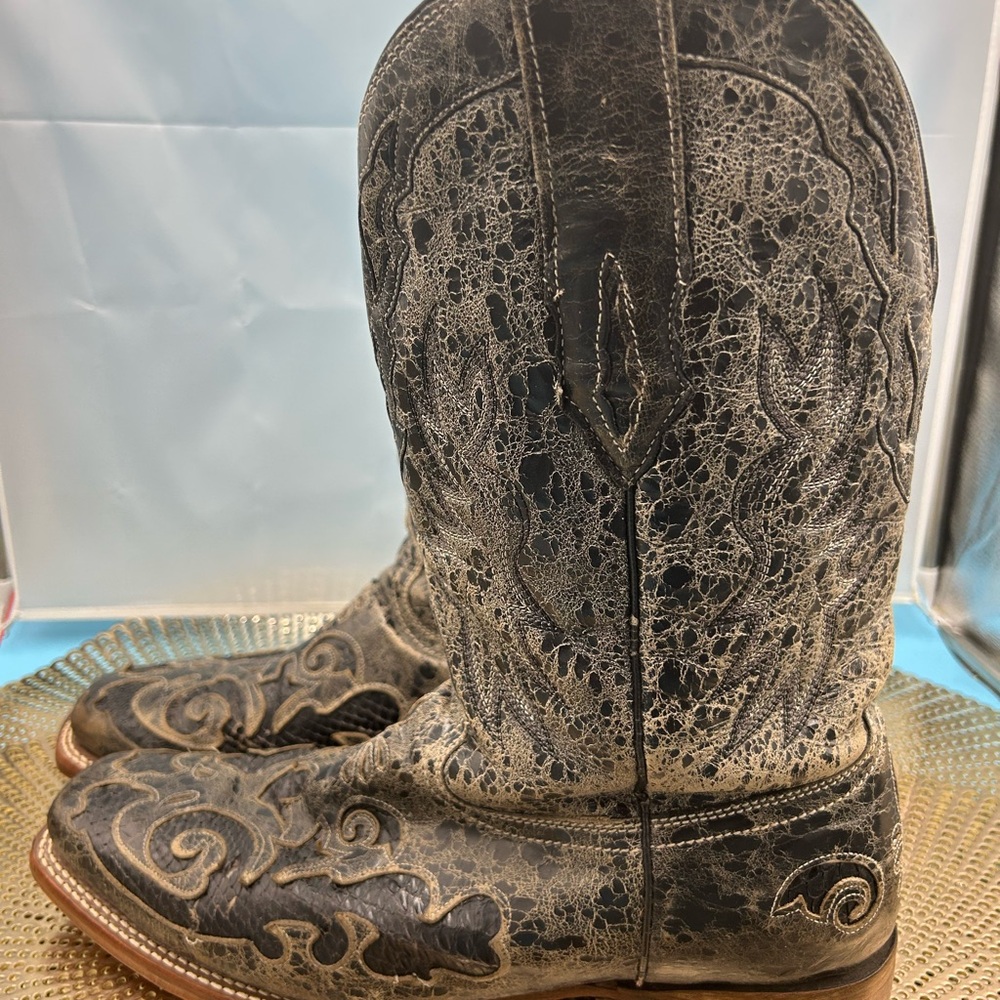 Corral men 12 exotic inlay cowboy boots - Picture 4 of 12